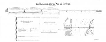 Eisenbahnbrücke über die Waal bei Nymwegen