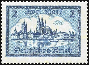 Deutsches Reich: Kölner Dom mit Hohenzollernbrücke