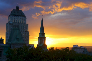 Sonnenuntergang über Quebec