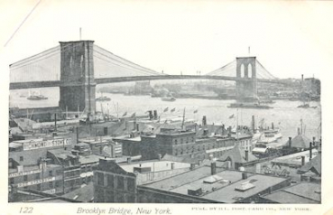 Postkarte der Brooklyn Bridge