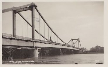 Postkarte der zweiten Reichsbrücke in Wien