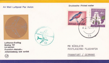 Lufthansa-Erstflug Boeing 747  LH540/541  04.02.1972