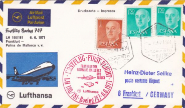 Lufthansa-Erstflug Boeing 747  LH180/181  06.06.1971