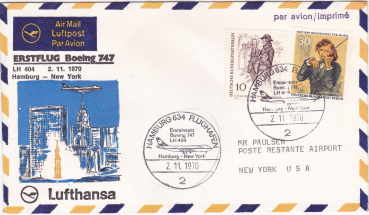 Lufthansa- Erstflug Boeing 747  LH404  02.11.1970