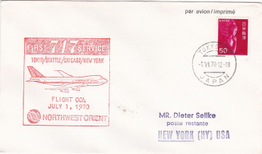 Northwest Orient First Boeing 747 Service  004  01.07.1970