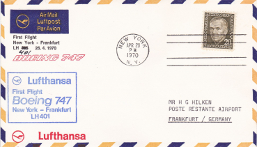 Lufthansa First Flight Boeing 747 LH401 26.04.1970