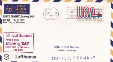 Lufthansa First Flight Boeing 747 LH409  01.11.1970