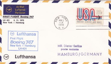 Lufthansa First Flight Boeing 747 LH401  02.11.1970