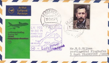 Lufthansa Erstflug Boeing 747 LH195  19.12.1971