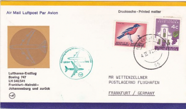 Lufthansa Erstflug Boeing 747 LH 540/LH541 04.02.1972