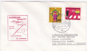 Lufthansa Erstflug Boeing 747 LH194 19.12.1971