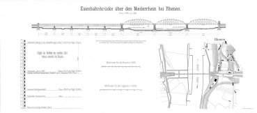 Eisenbahnbrücke über den Niederrhein bei Rhenen