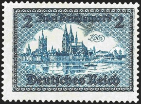 Deutsches Reich: Kölner Dom mit Hohenzollernbrücke