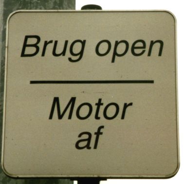 Brug open - Motor af